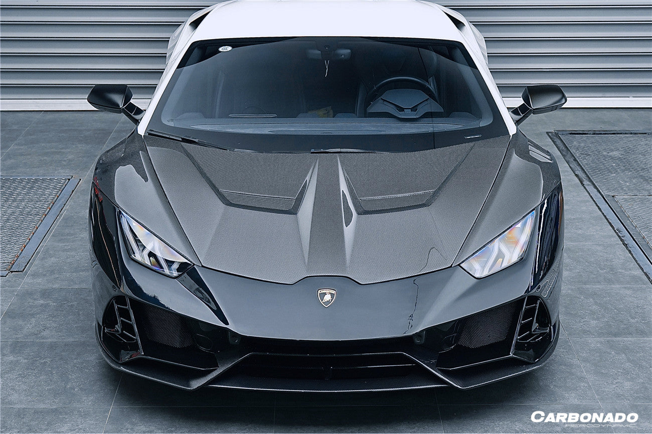 2015-2020 Lamborghini Huracan LP610/LP580 VRS Style Carbon Fiber Hood - Carbonado Aero