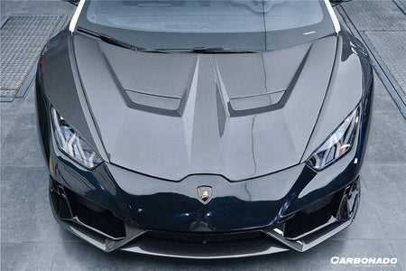 2015-2020 Lamborghini Huracan LP610/LP580 VRS Style Carbon Fiber Hood - Carbonado Aero