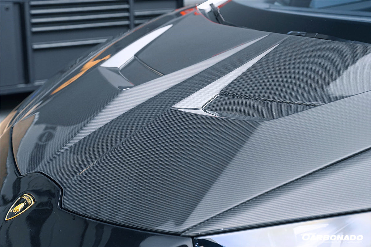 2015-2020 Lamborghini Huracan LP610/LP580 VRS Style Carbon Fiber Hood - Carbonado Aero