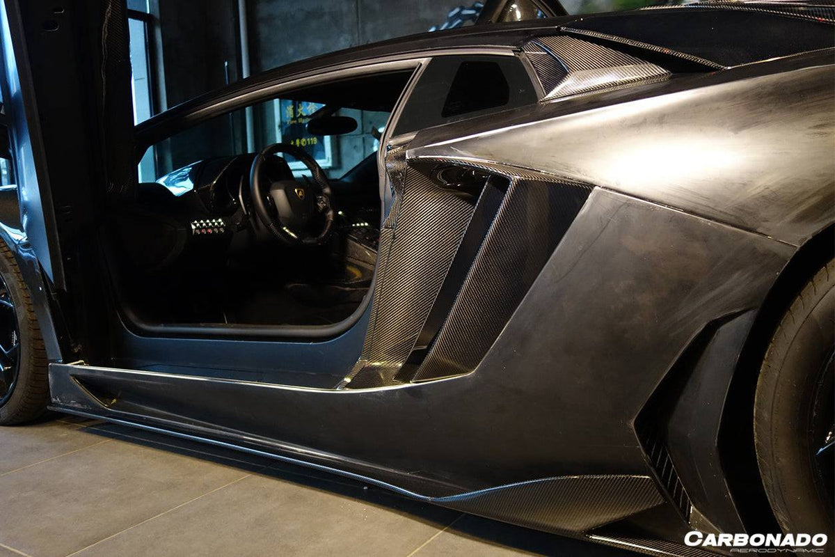 2011-2016 Lamborghini Aventador LP700 Coupe OEM Style Carbon Fiber Engine Air Intakes - Carbonado