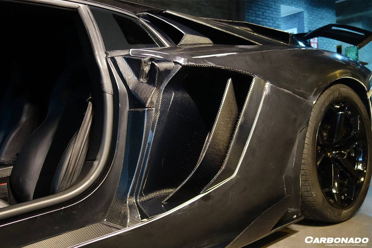 2011-2016 Lamborghini Aventador LP700 Coupe OEM Style Carbon Fiber Engine Air Intakes - Carbonado