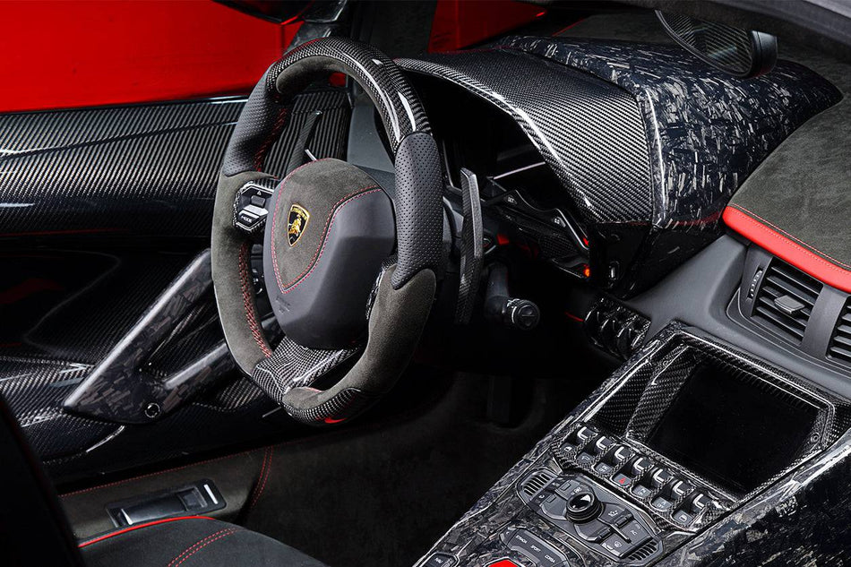 2011-2016 Lamborghini Aventador LP700 Coupe/Roadster OEM Style Carbon Fiber Instrument Surround Panel Cover - Carbonado