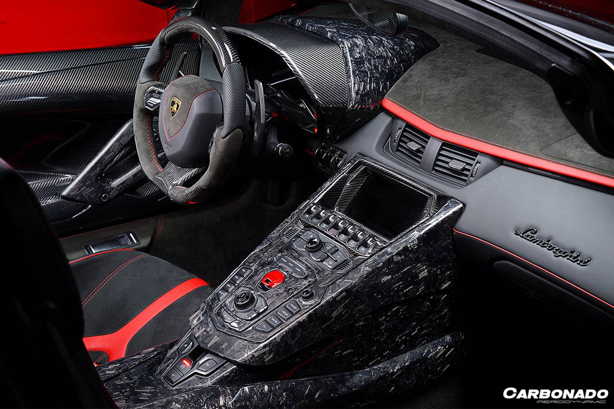2011-2016 Lamborghini Aventador LP700 Coupe/Roadster OEM Style Carbon Fiber Instrument Surround Panel Cover - Carbonado