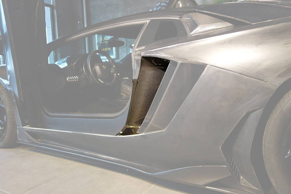 2011-2016 Lamborghini Aventador LP700 Coupe OEM Style Carbon Fiber Quarter Panel Fender Vent Inside - Carbonado