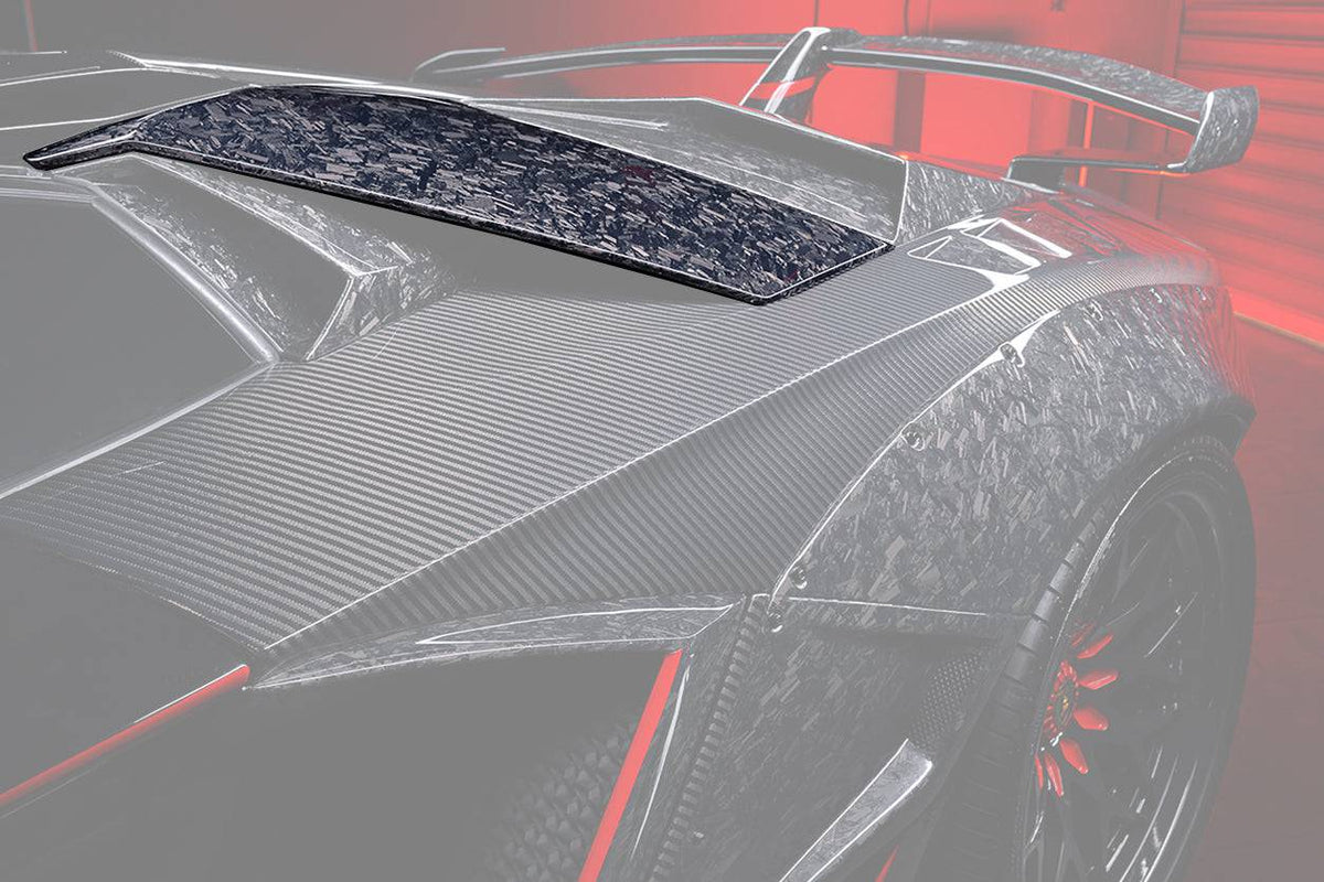 2013-2016 Lamborghini Aventador LP700 LP740 Roadster OEM Style Carbon Fiber Rear Intake Panel - Carbonado