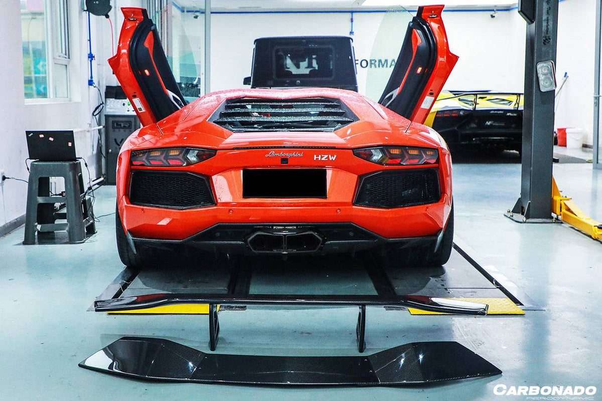 2011-2022 Lamborghini Aventador LP700 LP750 LP740 LP720 LP780 Coupe & Roadster DC Style Carbon Fiber Trunk Spoiler - Carbonado