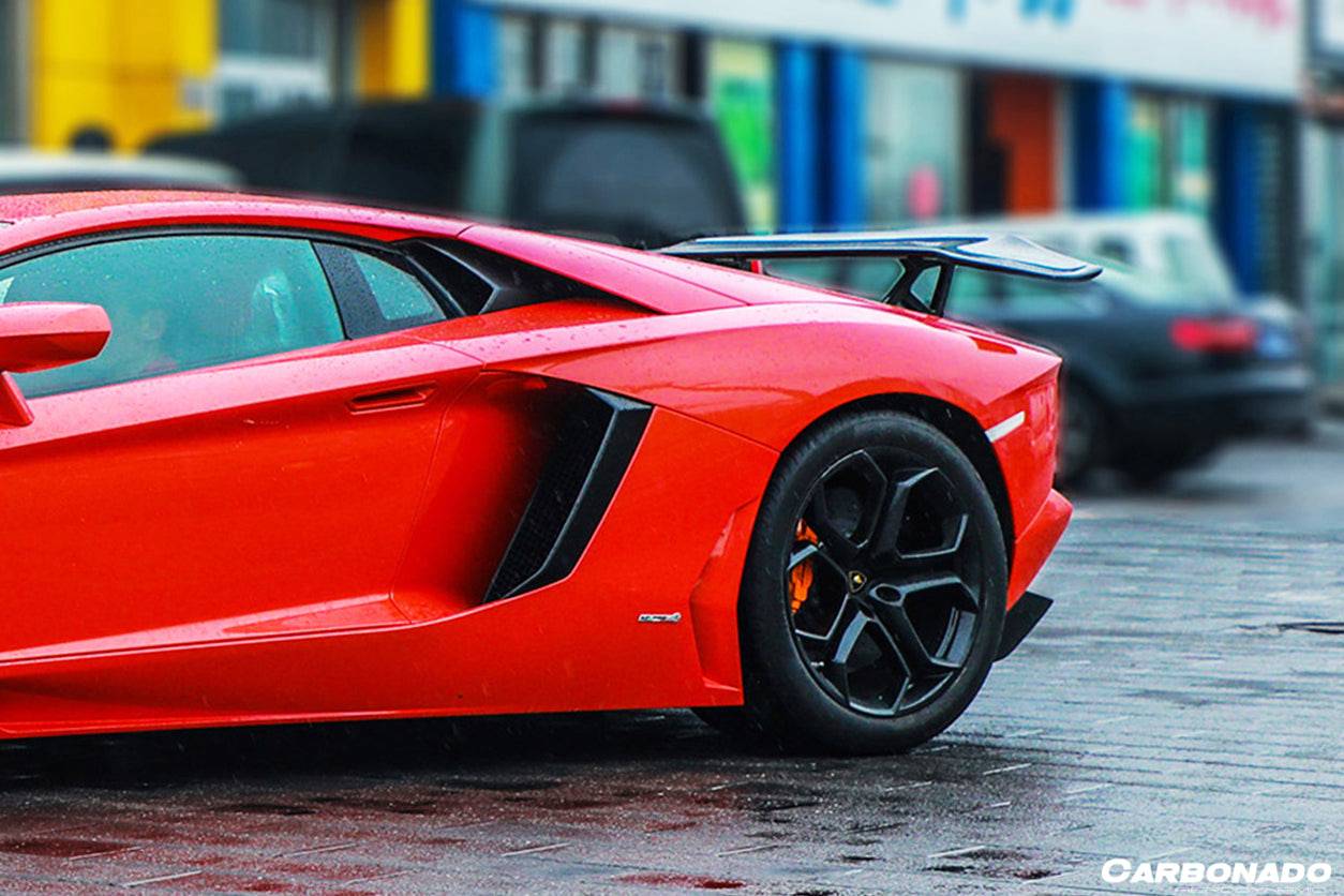 2011-2021 Lamborghini Aventador LP700 LP740 Coupe/Roadster DC Style Carbon Fiber Trunk Spoiler - Carbonado Aero