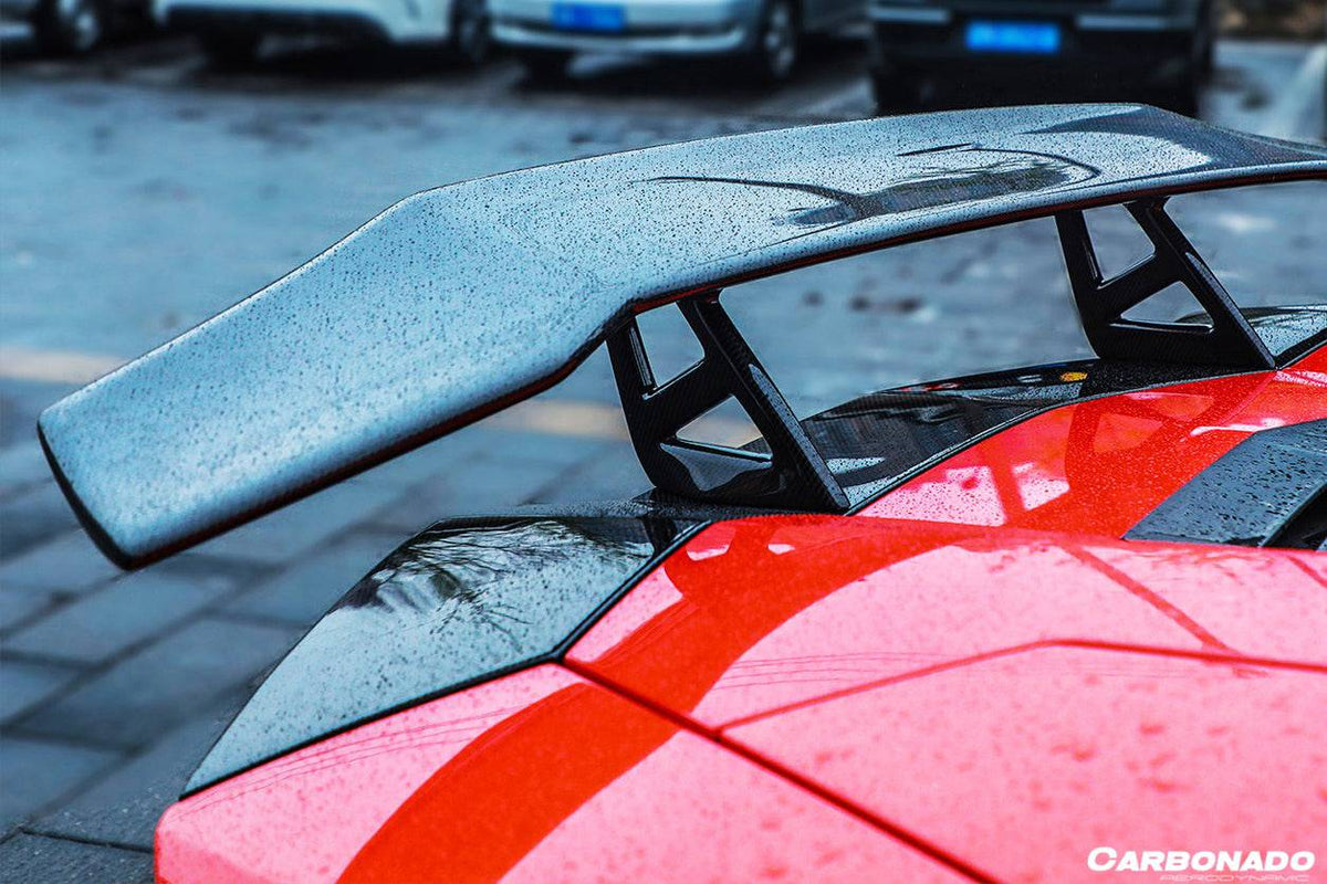 2011-2021 Lamborghini Aventador LP700 LP740 Coupe/Roadster DC Style Carbon Fiber Trunk Spoiler - Carbonado Aero
