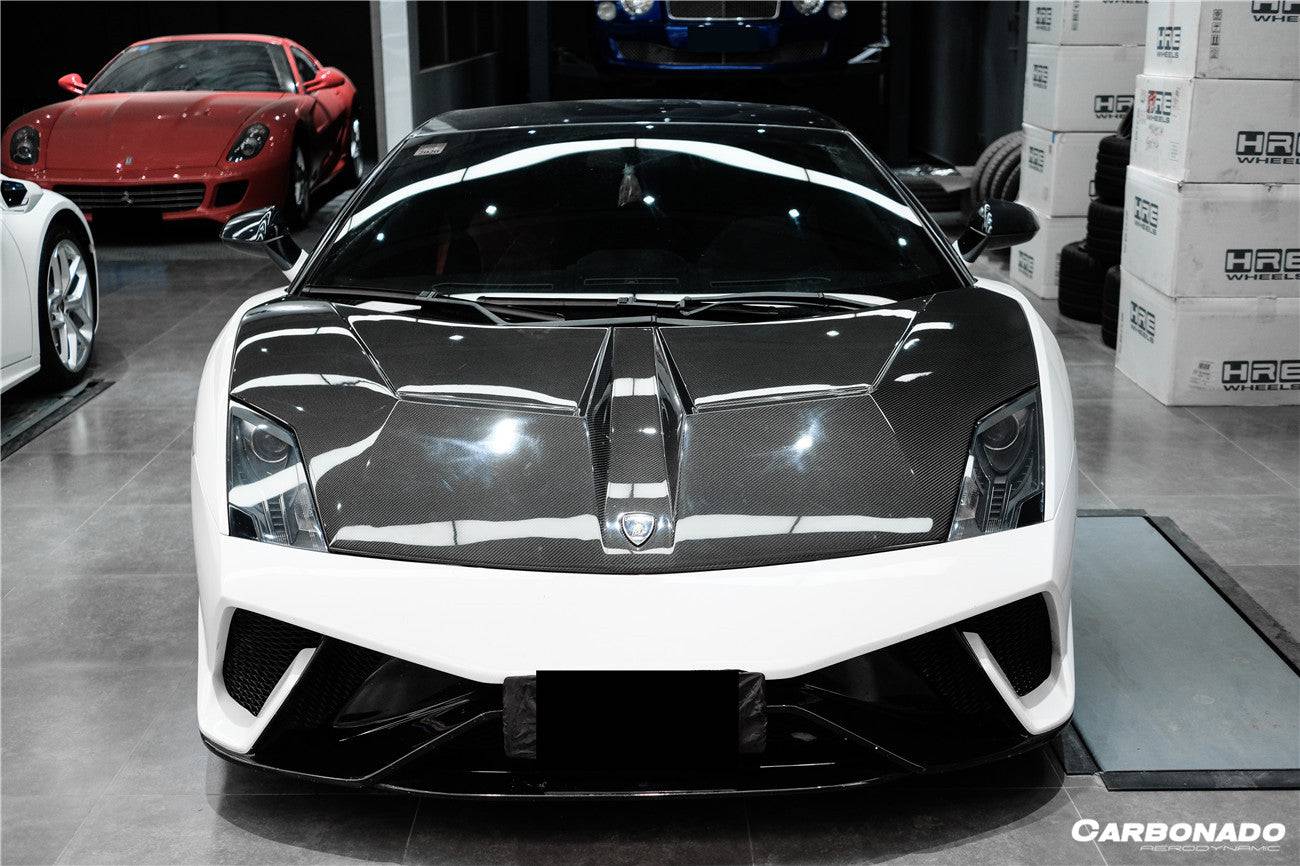 2009-2014 Lamborghini Gallardo IRON Style Hood - Carbonado