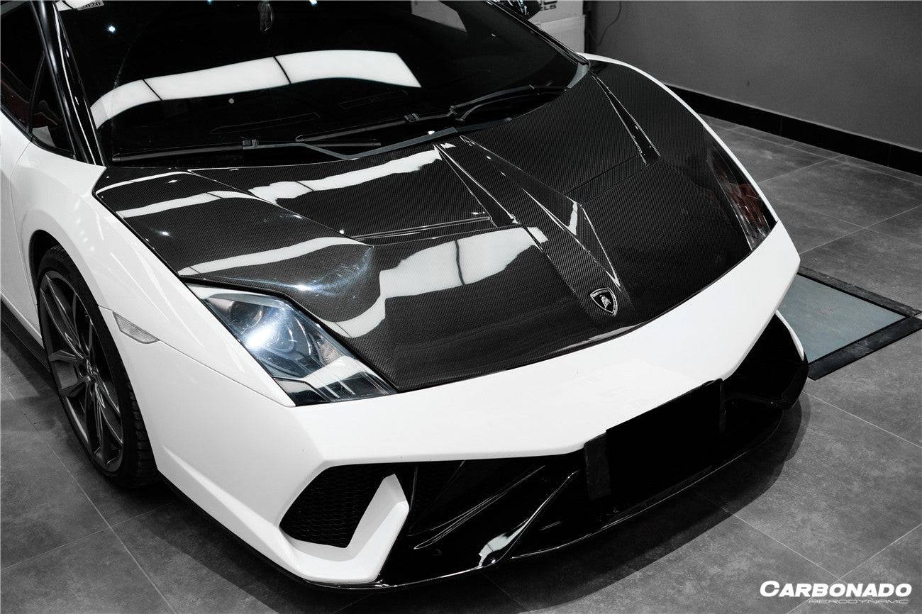 2009-2014 Lamborghini Gallardo IRON Style Hood - Carbonado