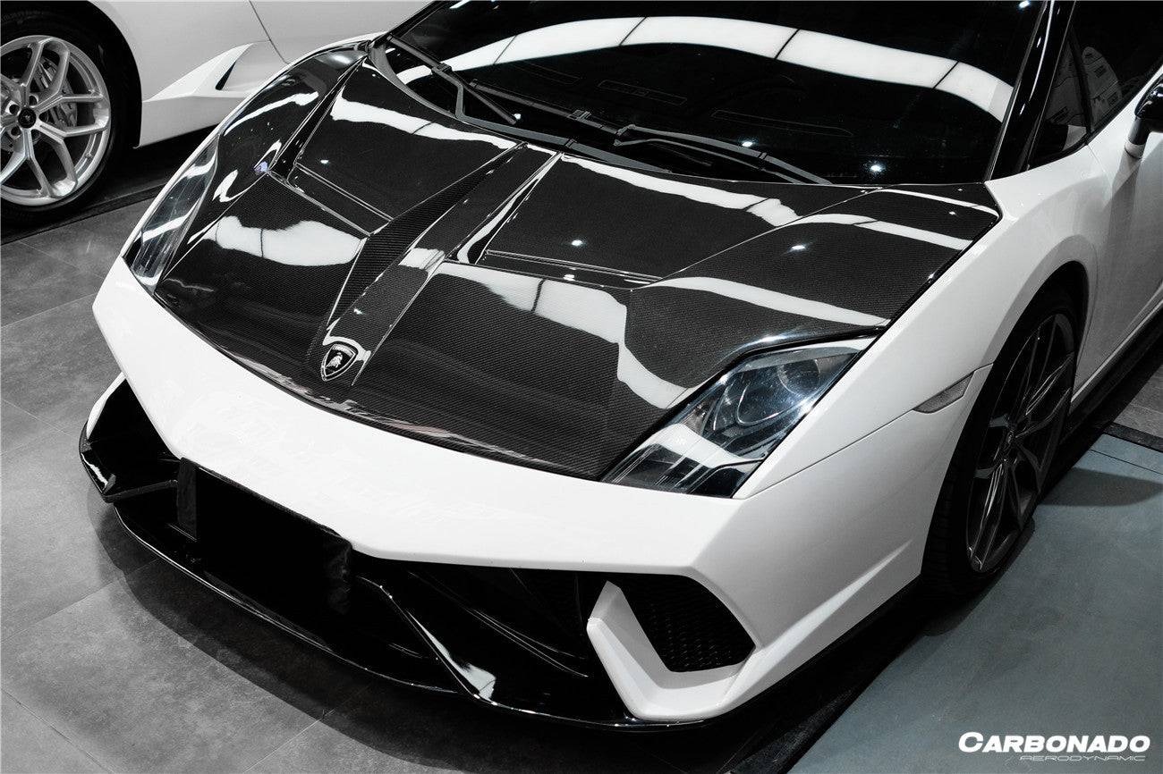 2009-2014 Lamborghini Gallardo IRON Style Hood - Carbonado