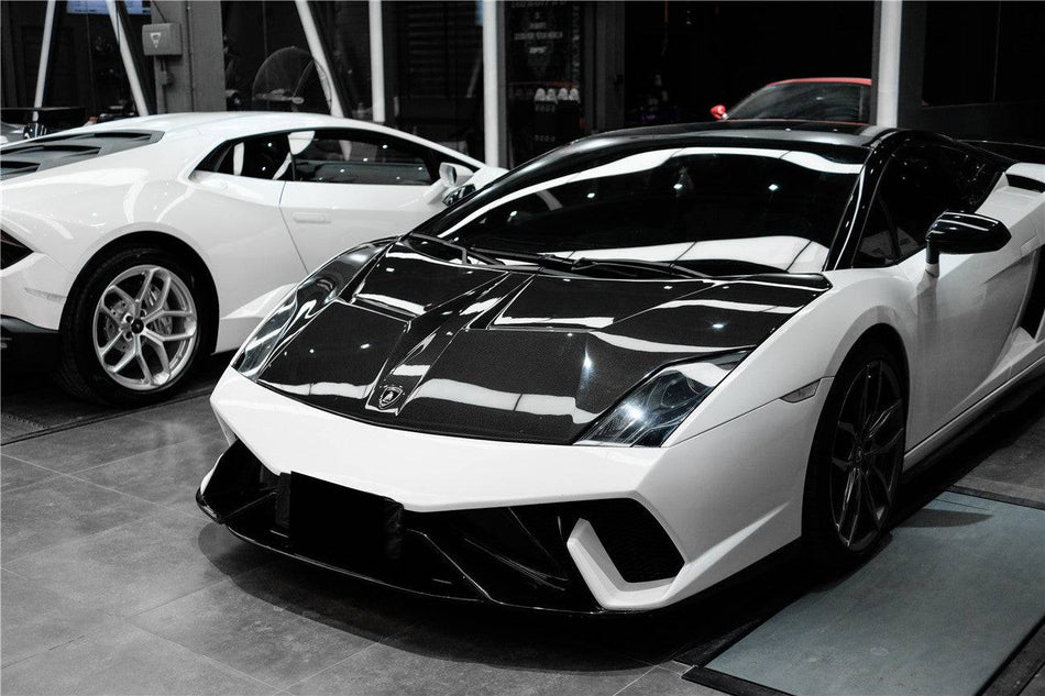 2009-2014 Lamborghini Gallardo IRON Style Hood - Carbonado