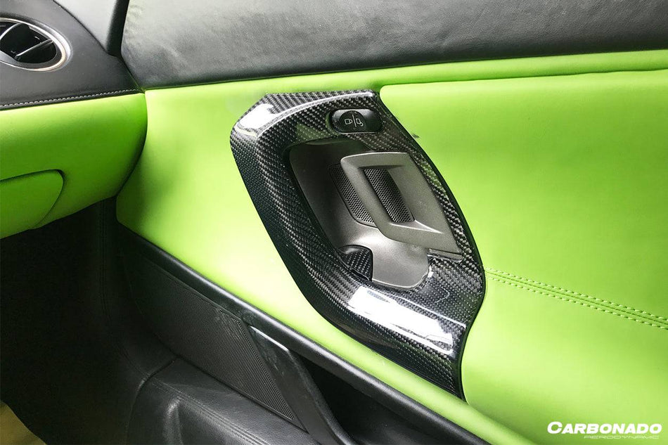 2004-2014 Lamborghini Gallardo OEM Style Carbon Fiber Door Handles - Carbonado