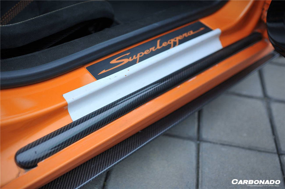 2004-2008 Lamborghini Gallardo OEM Style Carbon Fiber Door Sills Steps Cover - Carbonado