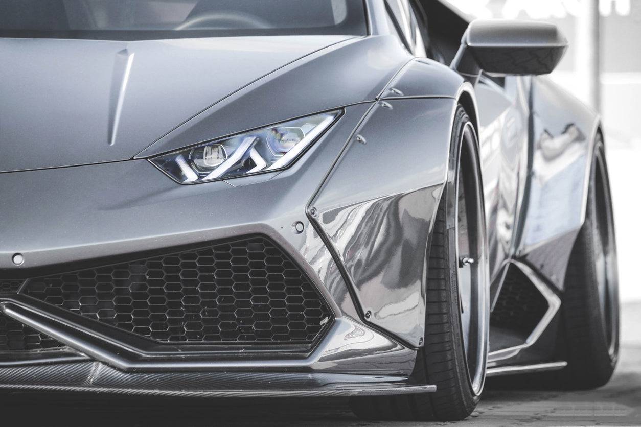 2015-2020 Lamborghini Huracan LP610 DE Style Front Lip - Carbonado