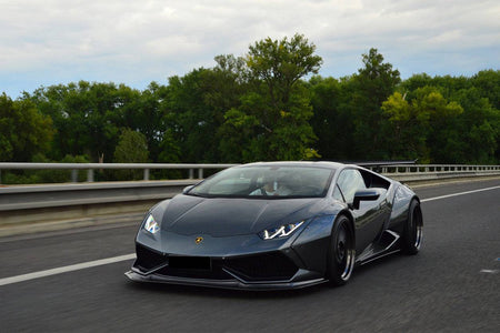 2015-2020 Lamborghini Huracan LP610 DE Style Front Lip - Carbonado