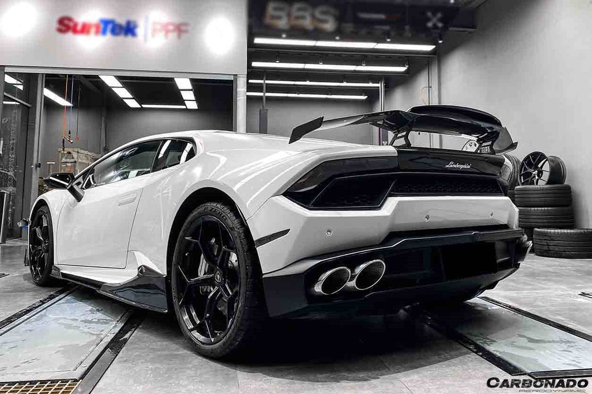 2015-2020 Lamborghini Huracan LP610/LP580 MD Style Carbon Fiber Side Skirts - Carbonado Aero