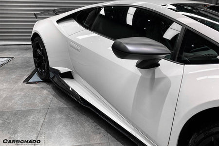 2015-2020 Lamborghini Huracan LP610/LP580 MD Style Carbon Fiber Side Skirts - Carbonado Aero