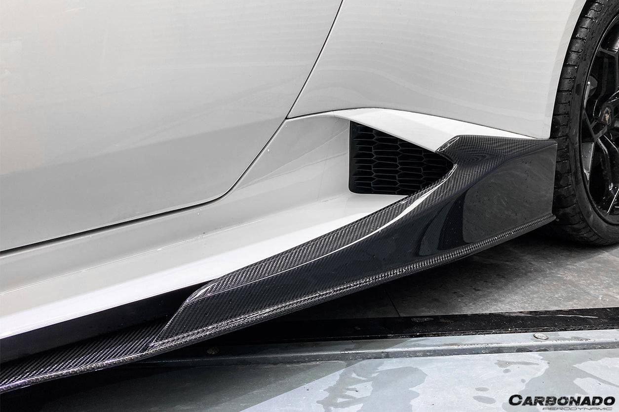 2015-2020 Lamborghini Huracan LP610/LP580 MD Style Carbon Fiber Side Skirts - Carbonado Aero