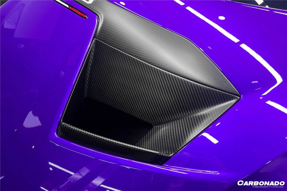 2021-2024 Lamborghini Huracan STO Dry Carbon Fiber Hood Vents - Carbonado Aero