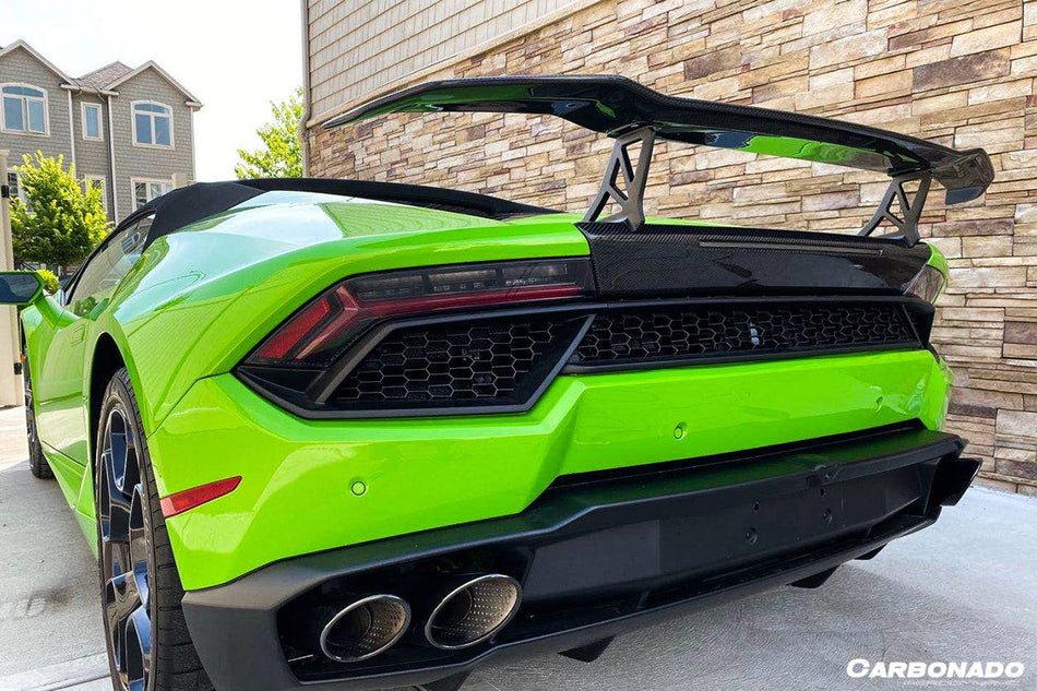 2015-2025 Lamborghini Huracan LP610 & LP580 & Evo & Tecnica VRS Style Carbon Fiber Trunk Spoiler - Carbonado