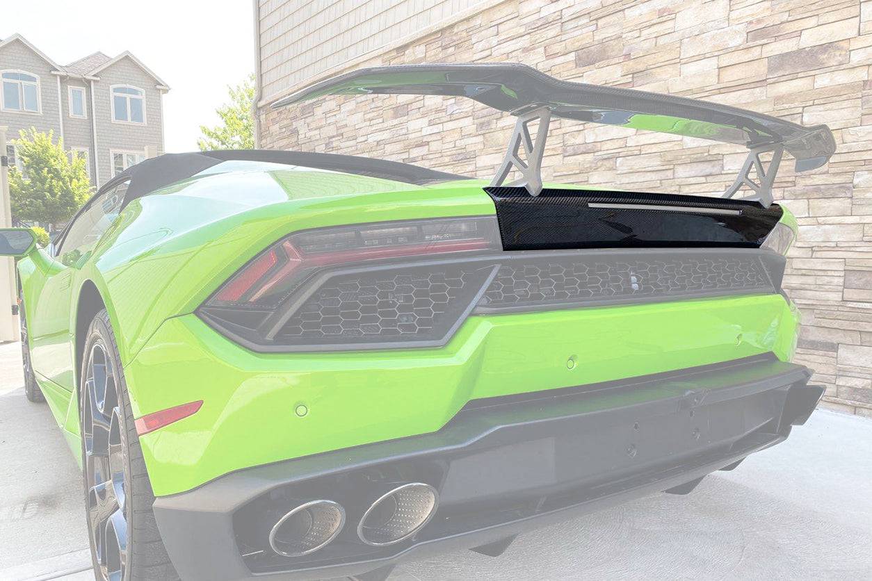 2015-2025 Lamborghini Huracan LP610 & LP580 & Evo & Tecnica OEM Style Carbon Fiber Wing Base - Carbonado