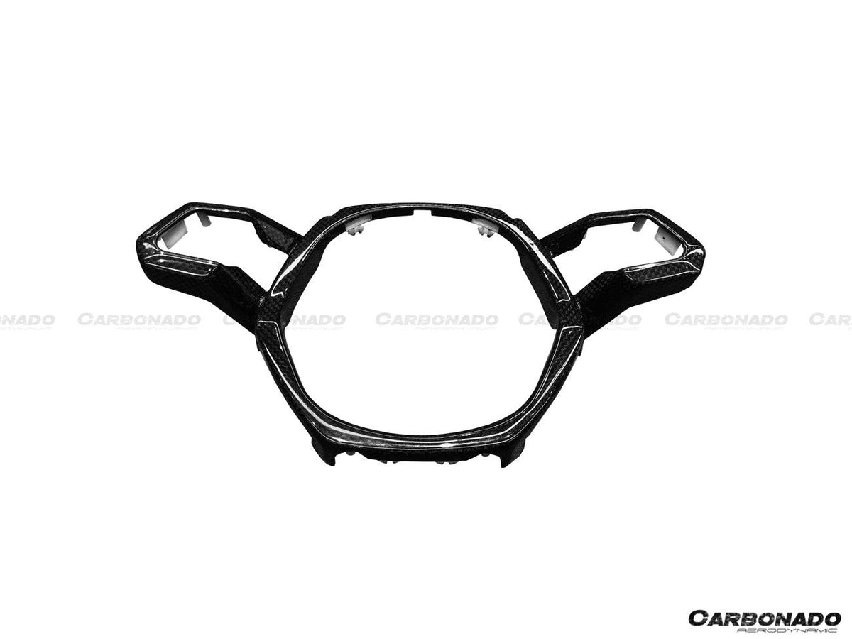 2015-2019 Lamborghini Huracan LP610/LP580 OEM Style Autoclave Carbon Fiber Center Steering Wheel Trim - Carbonado Aero