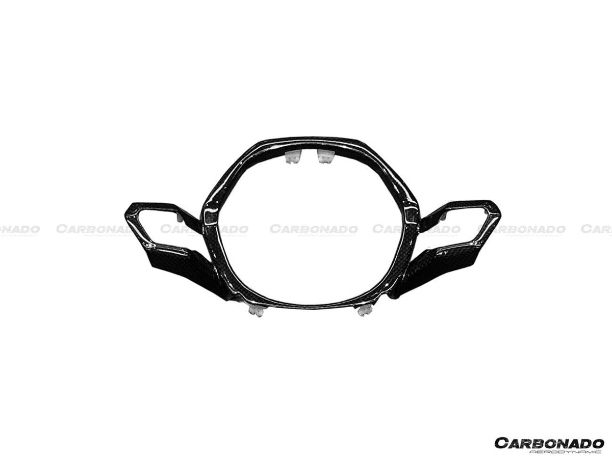 2015-2019 Lamborghini Huracan LP610/LP580 OEM Style Autoclave Carbon Fiber Center Steering Wheel Trim - Carbonado Aero