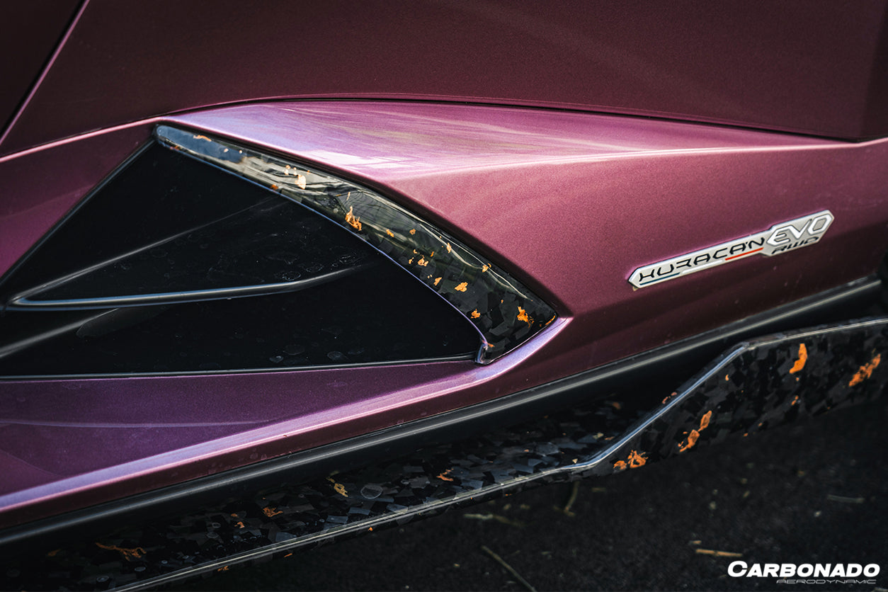 2019-2023 Lamborghini Huracan EVO OD Style DryCarbon Fiber Side Skirts - Carbonado Aero