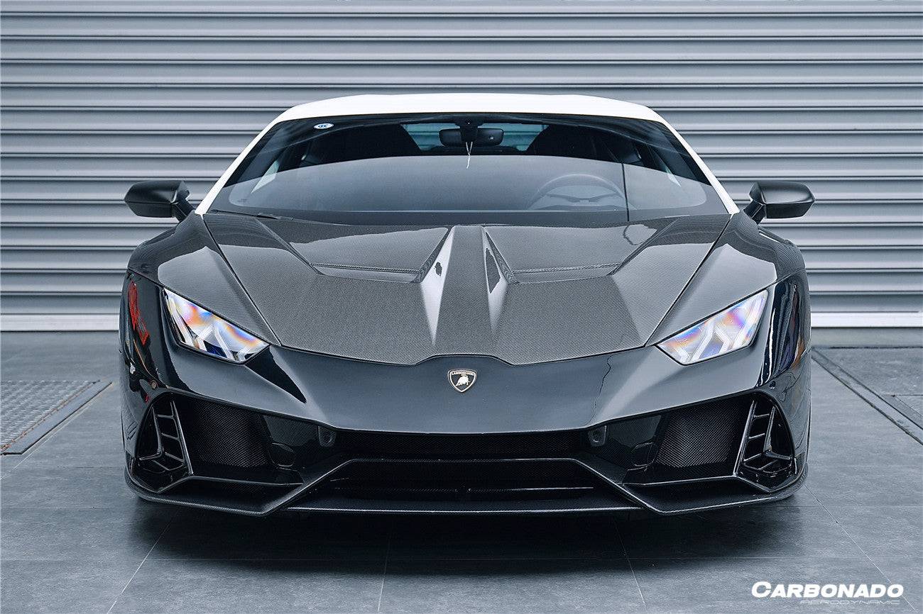 2015-2025 Lamborghini Huracan LP610 & LP580 & Evo & Tecnica EVO-4WD Style Partial Carbon Front Bumper - Carbonado