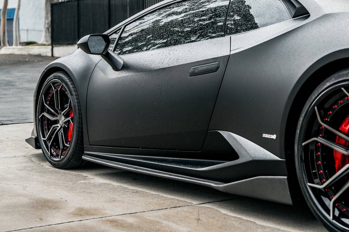 2015-2020 Lamborghini Huracan LP610/LP580 AYP Style Carbon Fiber Side Skirts - Carbonado