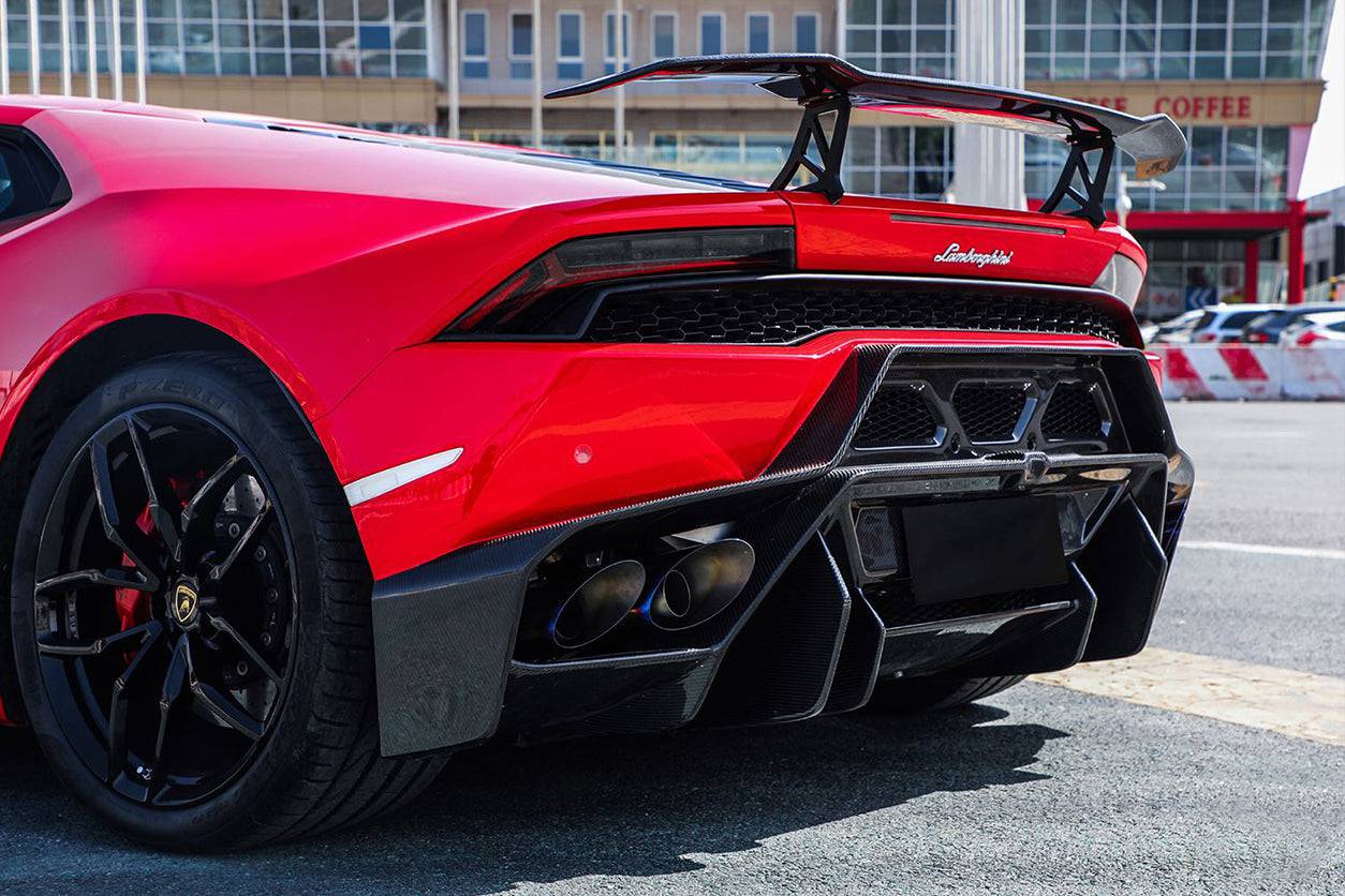 2015-2020 Lamborghini Huracan LP610 Carbon Rear Bumper Grill - Carbonado