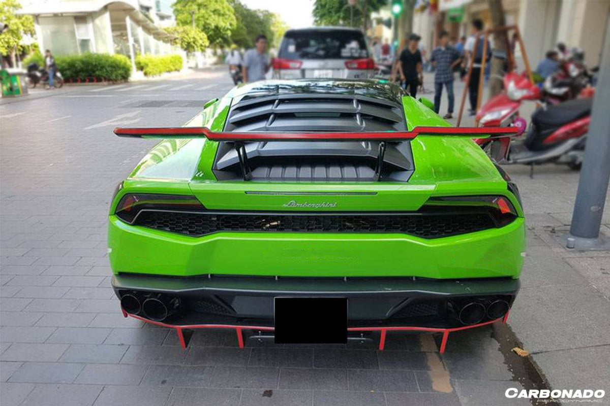 2015-2020 Lamborghini Huracan LP610/LP580 RZS Style Carbon Fiber Trunk Spoiler Wing - Carbonado Aero
