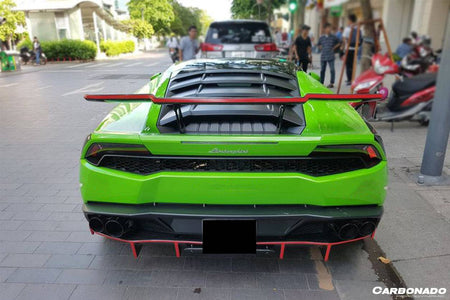 2015-2020 Lamborghini Huracan LP610/LP580 RZS Style Carbon Fiber Trunk Spoiler Wing - Carbonado Aero