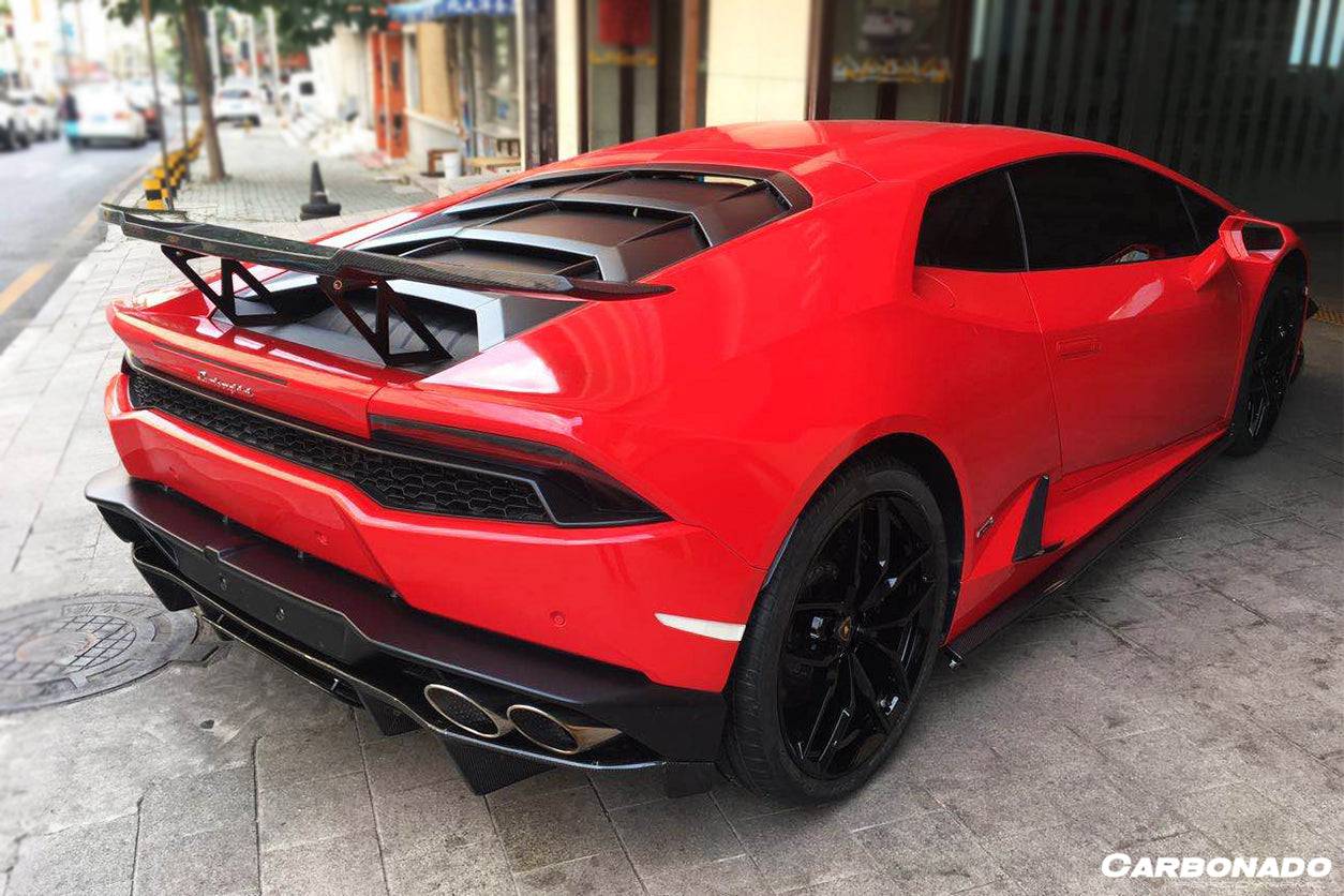 2015-2019 Lamborghini Huracan LP610 RZS Style Carbon Fiber Side Skirts Vent Canards - Carbonado