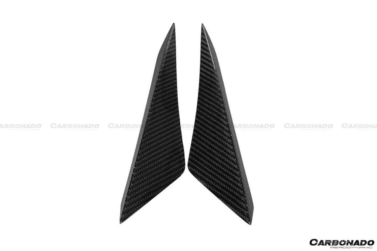 2015-2020 Lamborghini Huracan LP610 RZS Style Carbon Fiber Front Bumper Canard - Carbonado Aero