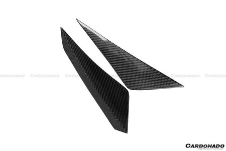 2015-2020 Lamborghini Huracan LP610 RZS Style Carbon Fiber Front Bumper Canard - Carbonado Aero