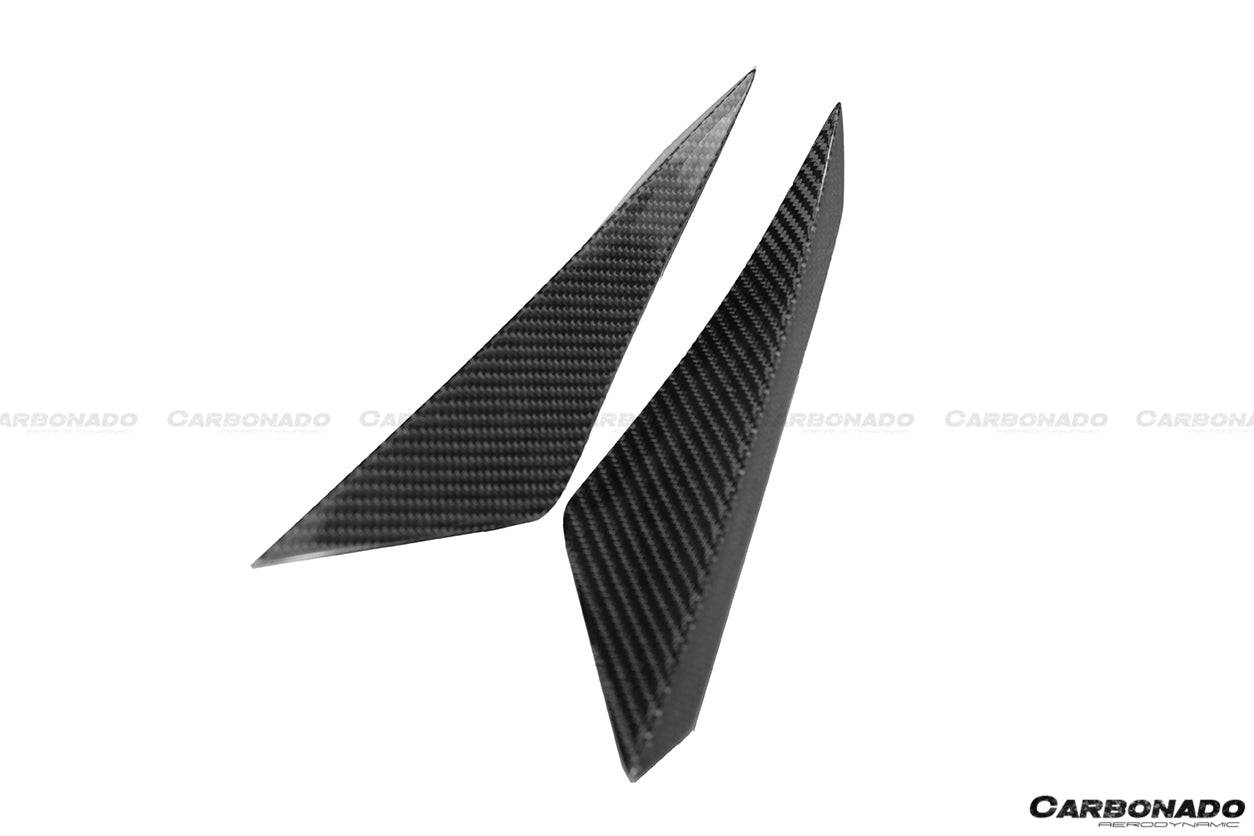2015-2020 Lamborghini Huracan LP610 RZS Style Carbon Fiber Front Bumper Canard - Carbonado Aero