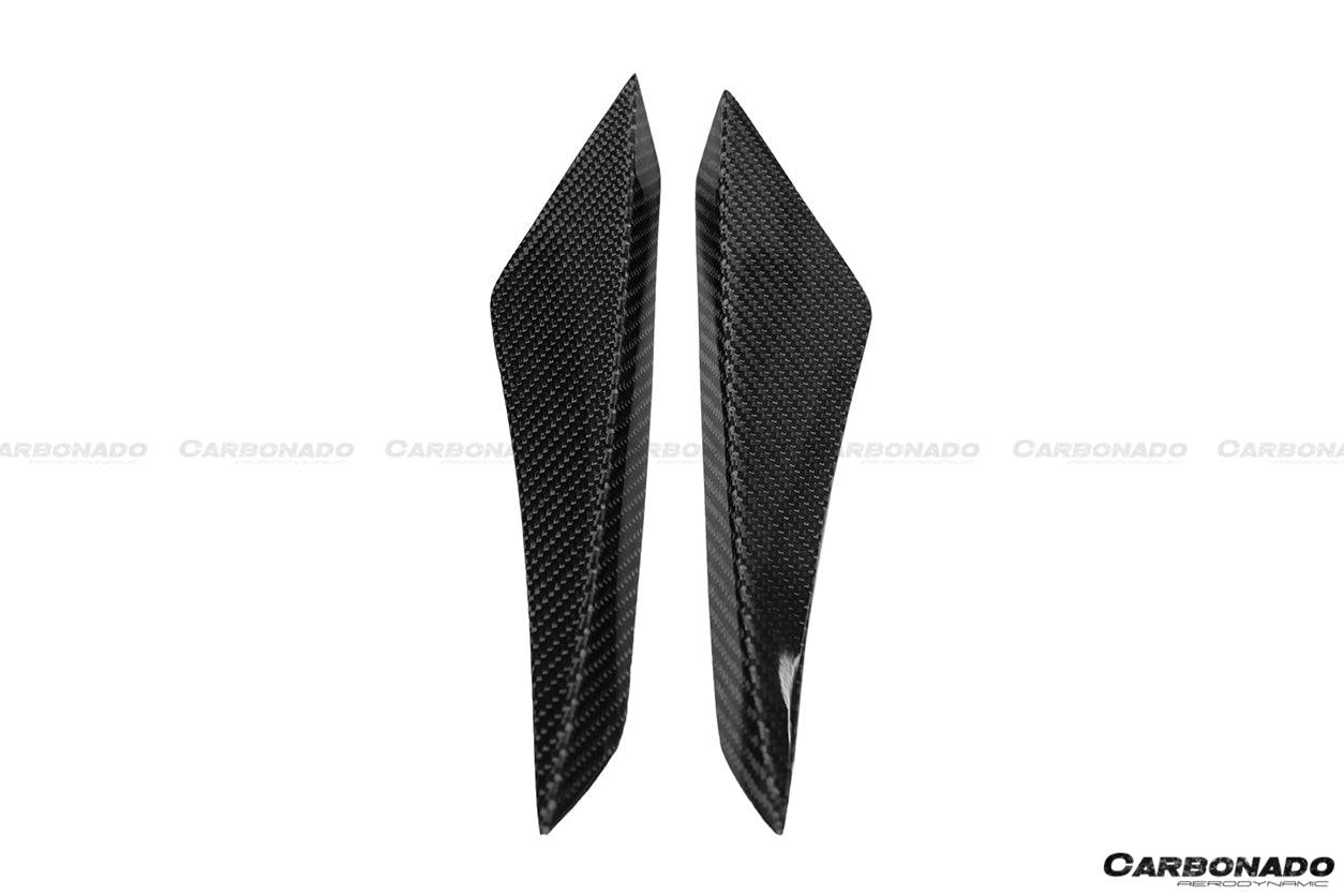 2015-2020 Lamborghini Huracan LP610 RZS Style Carbon Fiber Front Bumper Canard - Carbonado Aero