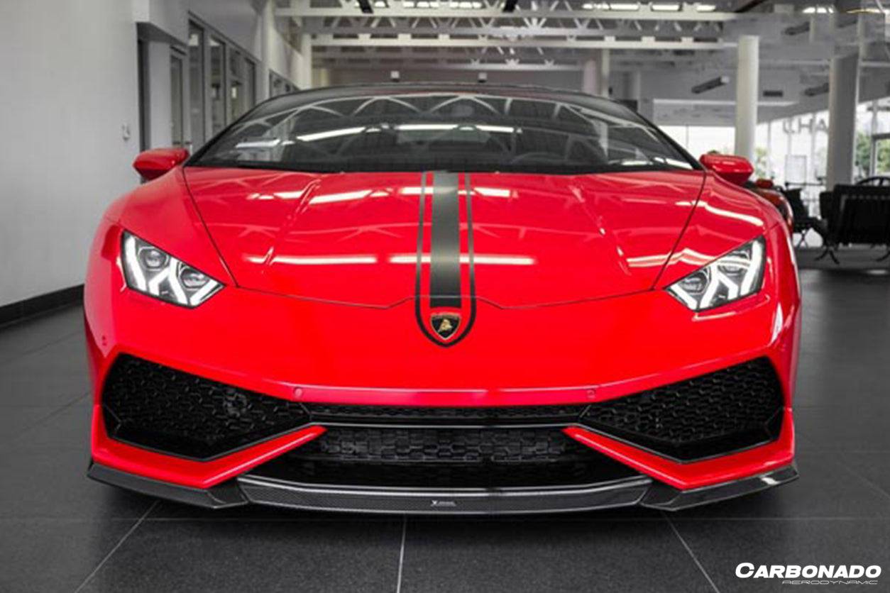 2015-2020 Lamborghini Huracan LP610 VRS Style Carbon Fiber Front Lip - Carbonado Aero