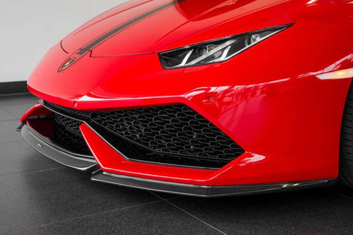 2015-2020 Lamborghini Huracan LP610 VRS Style Carbon Fiber Front Lip - Carbonado