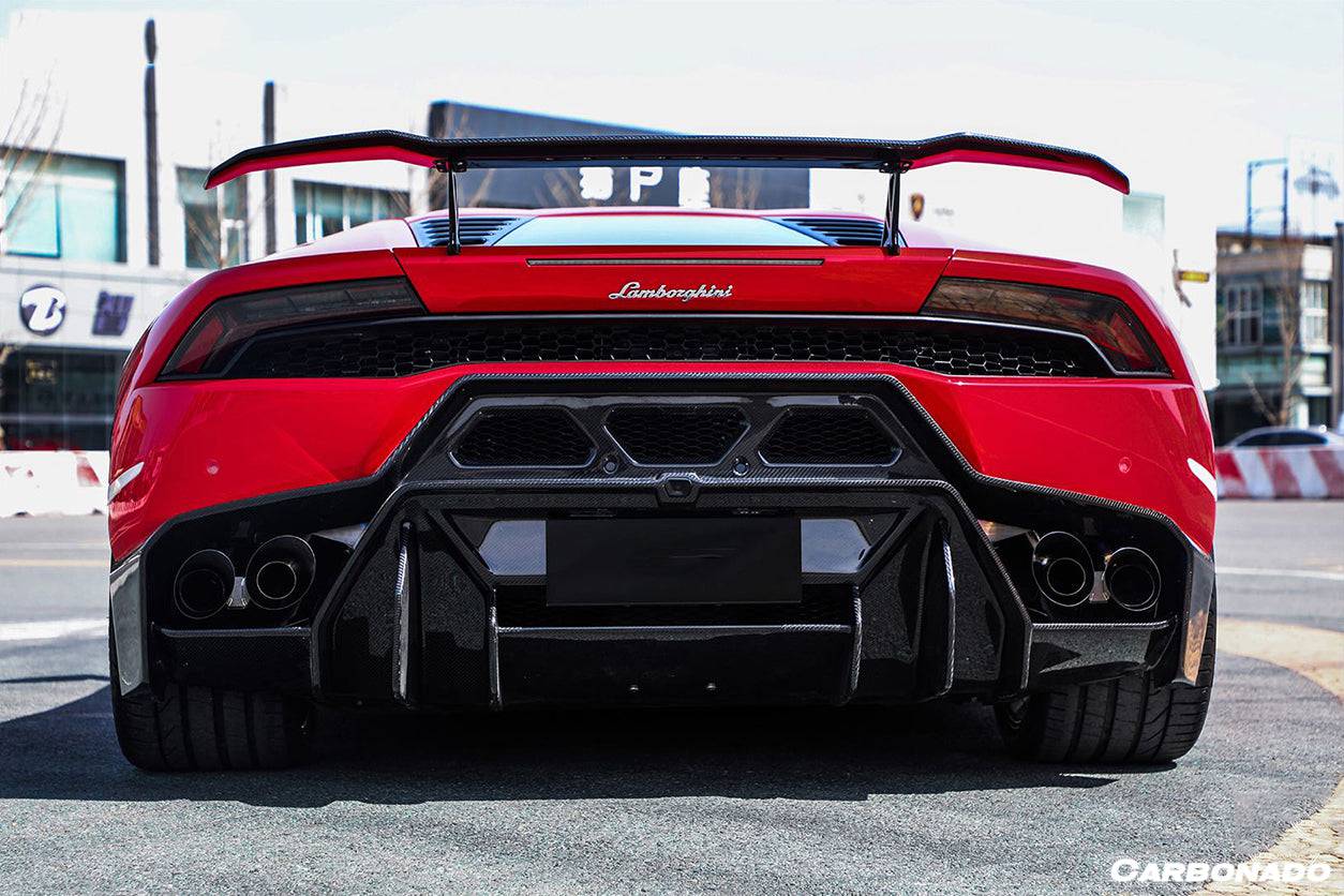 2015-2020 Lamborghini Huracan LP610 Carbon Rear Bumper Grill - Carbonado