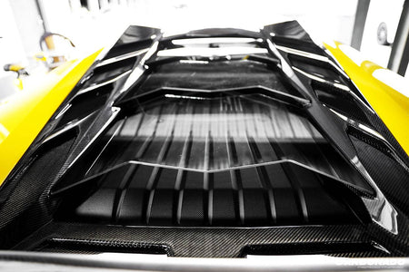 2015-2020 Lamborghini Huracan LP610 LP580 MSY Style Carbon Fiber Rear Engine Trunk - Carbonado Aero