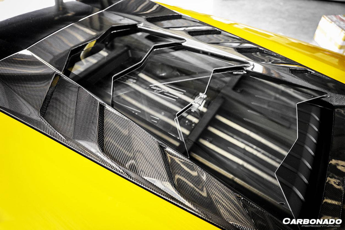 2015-2020 Lamborghini Huracan LP610 LP580 MSY Style Carbon Fiber Rear Engine Trunk - Carbonado Aero