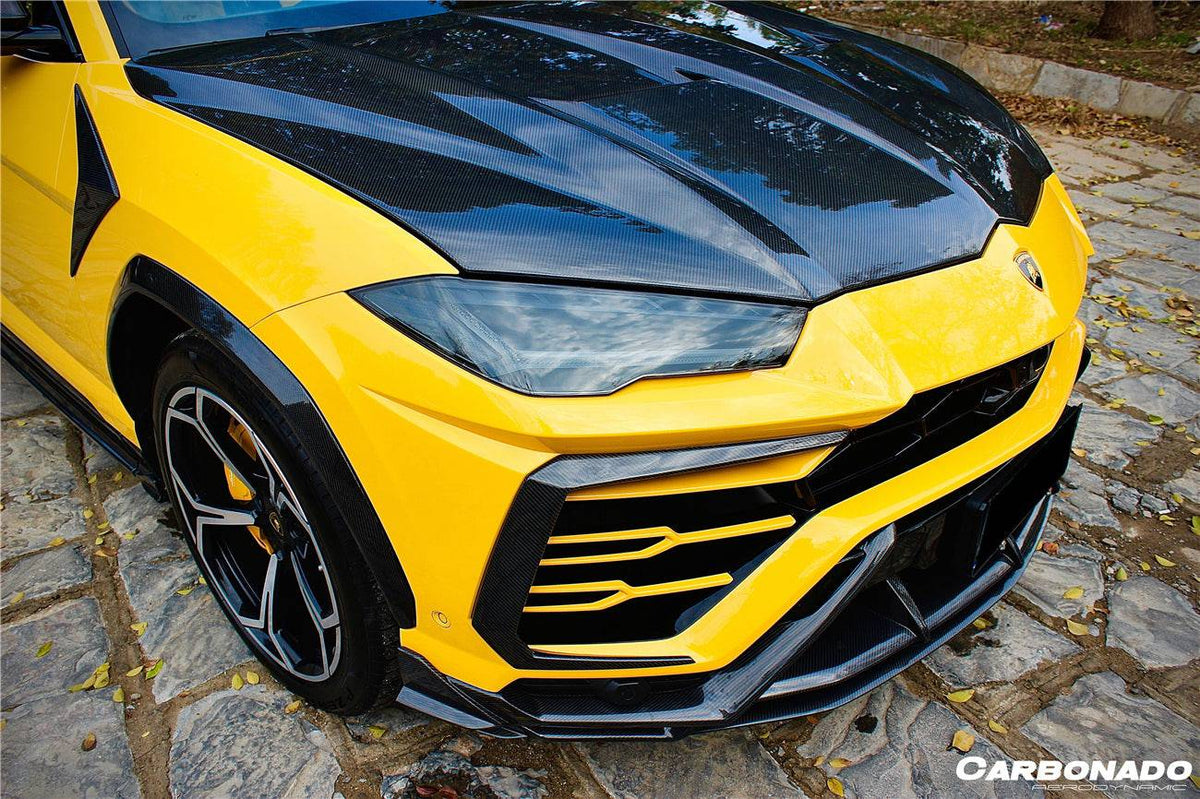 2018-2023 Lamborghini URUS TC Style Dry Carbon Fiber Front Lip Both UP and Down - Carbonado Aero