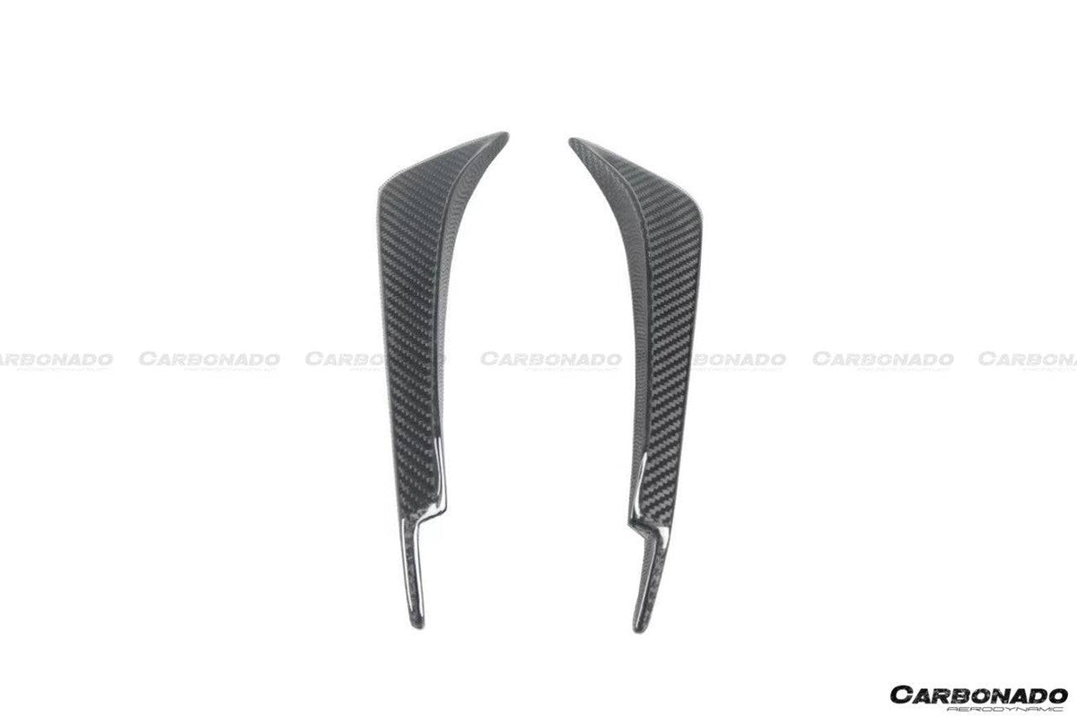 2020-2024 Maserati MC20 SVD Style DRY Carbon Fiber Front Canards - Carbonado Aero
