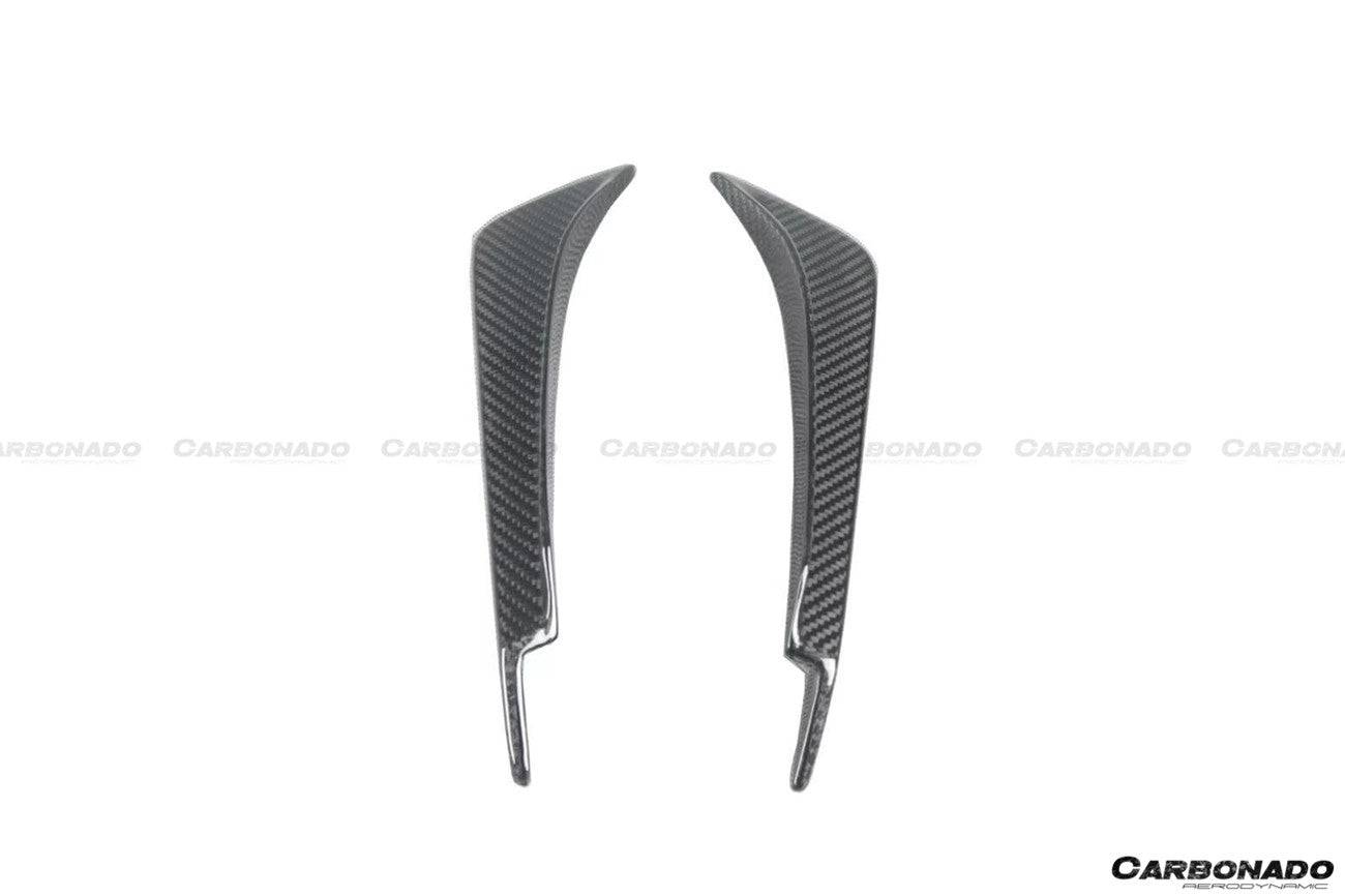 2020-2024 Maserati MC20 SVD Style DRY Carbon Fiber Front Canards - Carbonado Aero