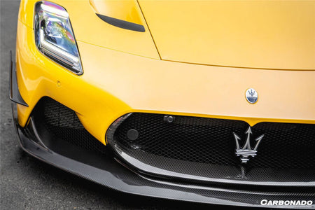 2020-2024 Maserati MC20 SVD Style DRY Carbon Fiber Front Canards - Carbonado Aero