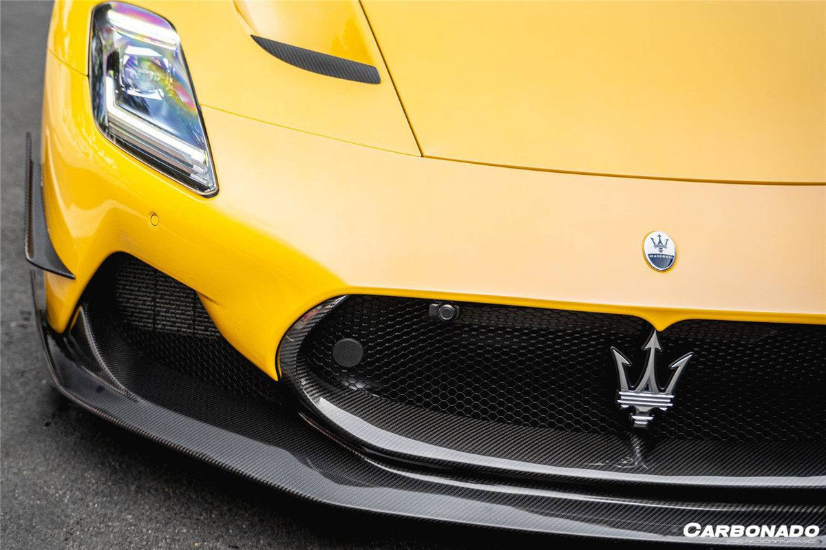 2020-2024 Maserati MC20 SVD Style Dry Carbon Fiber Front Lip - Carbonado Aero
