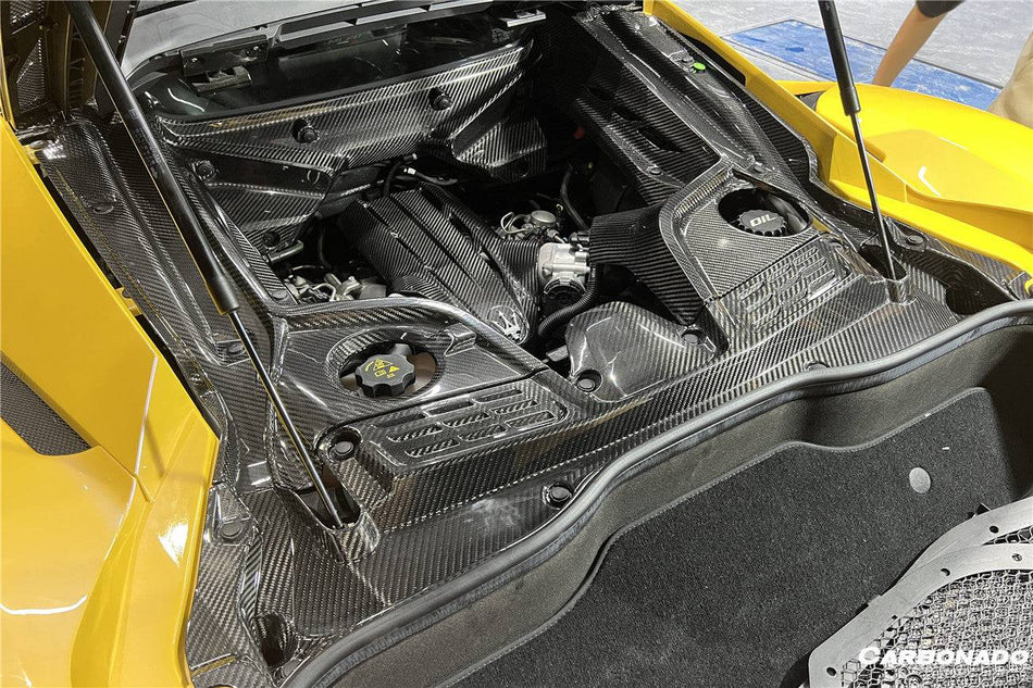 2020-2024 Maserati MC20 Dry Carbon Fiber Engine Cover Replacement - Carbonado